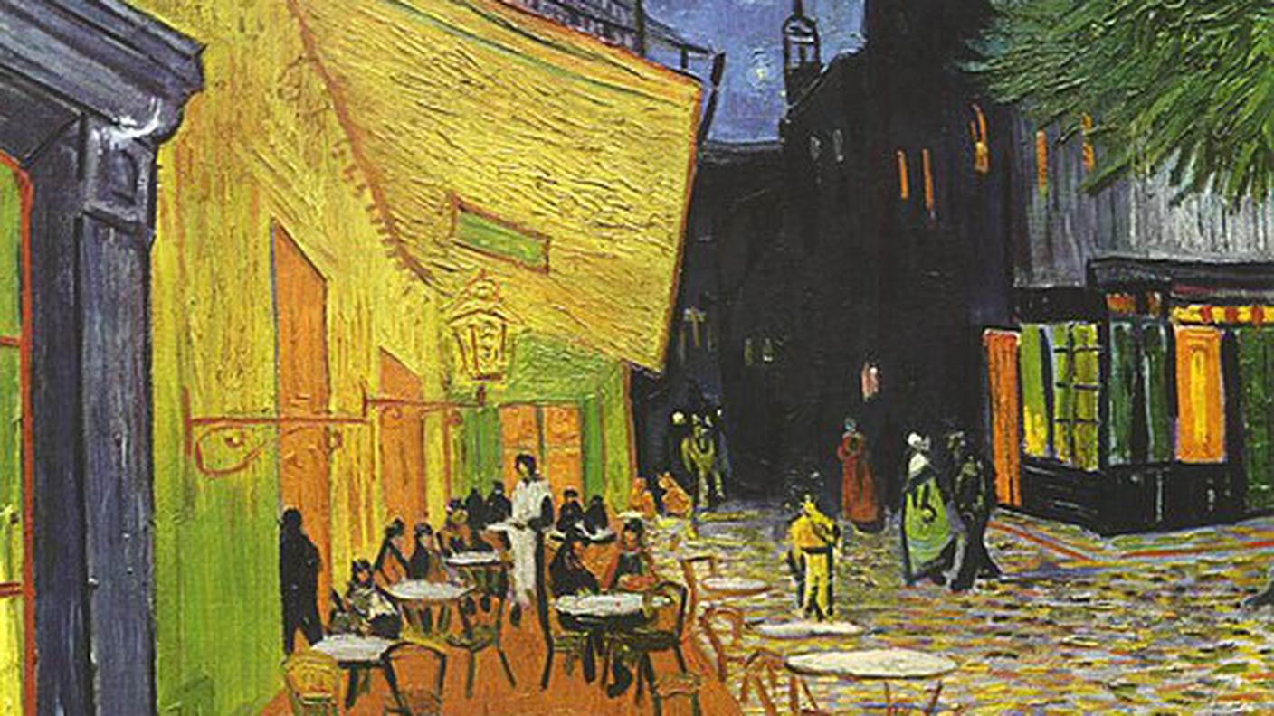 4. Vincent Van Gogh, "Terrasse du café le soir", 1888