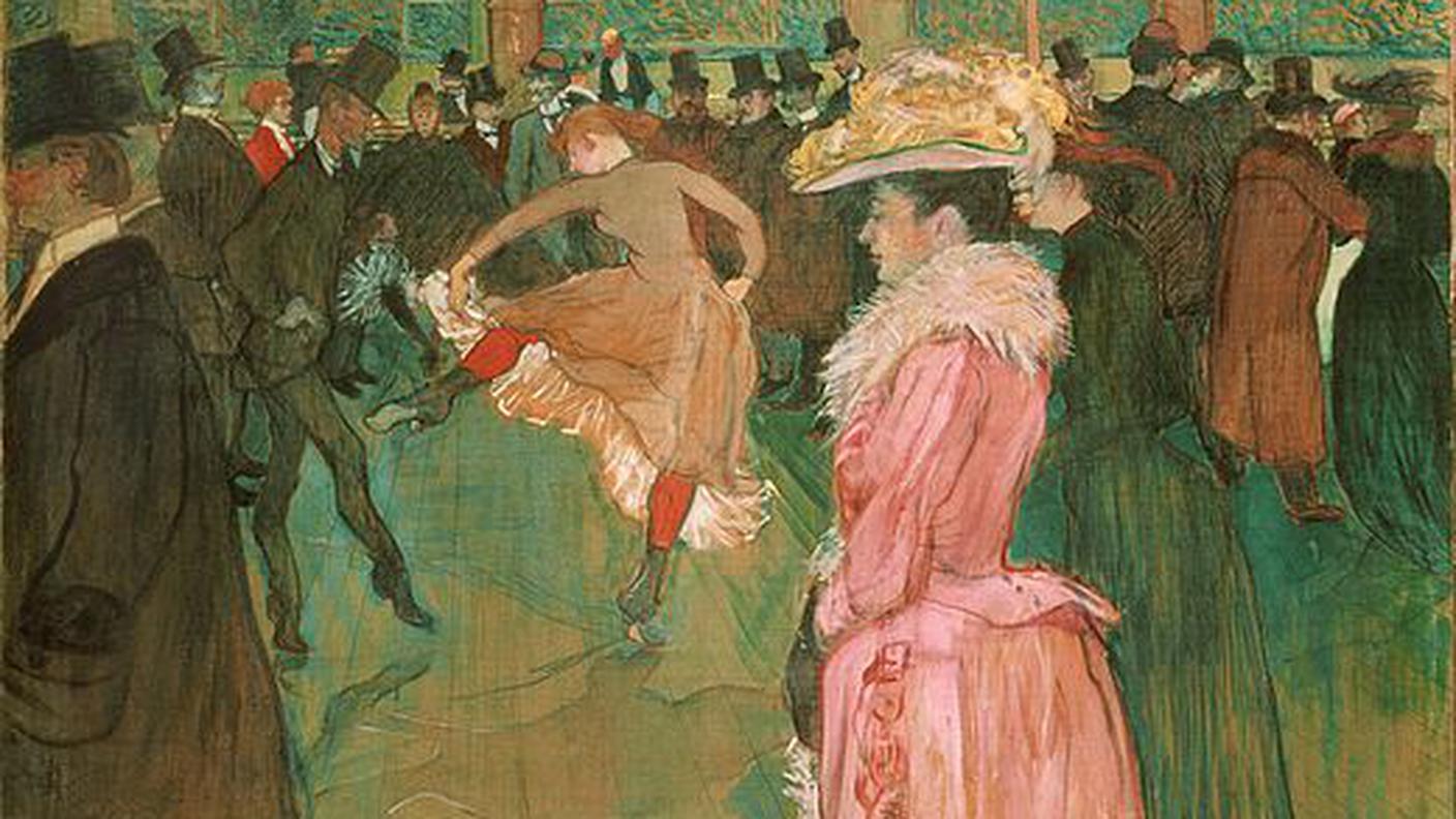 Henri de Toulouse-Lautrec, "Bal au Moulin Rouge" 1890
