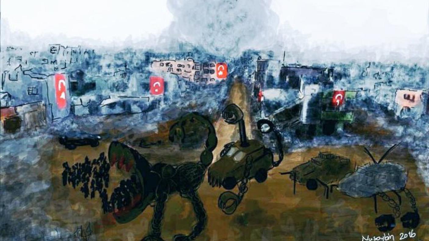 Zehra Dogan distruzione di Nusaybin
