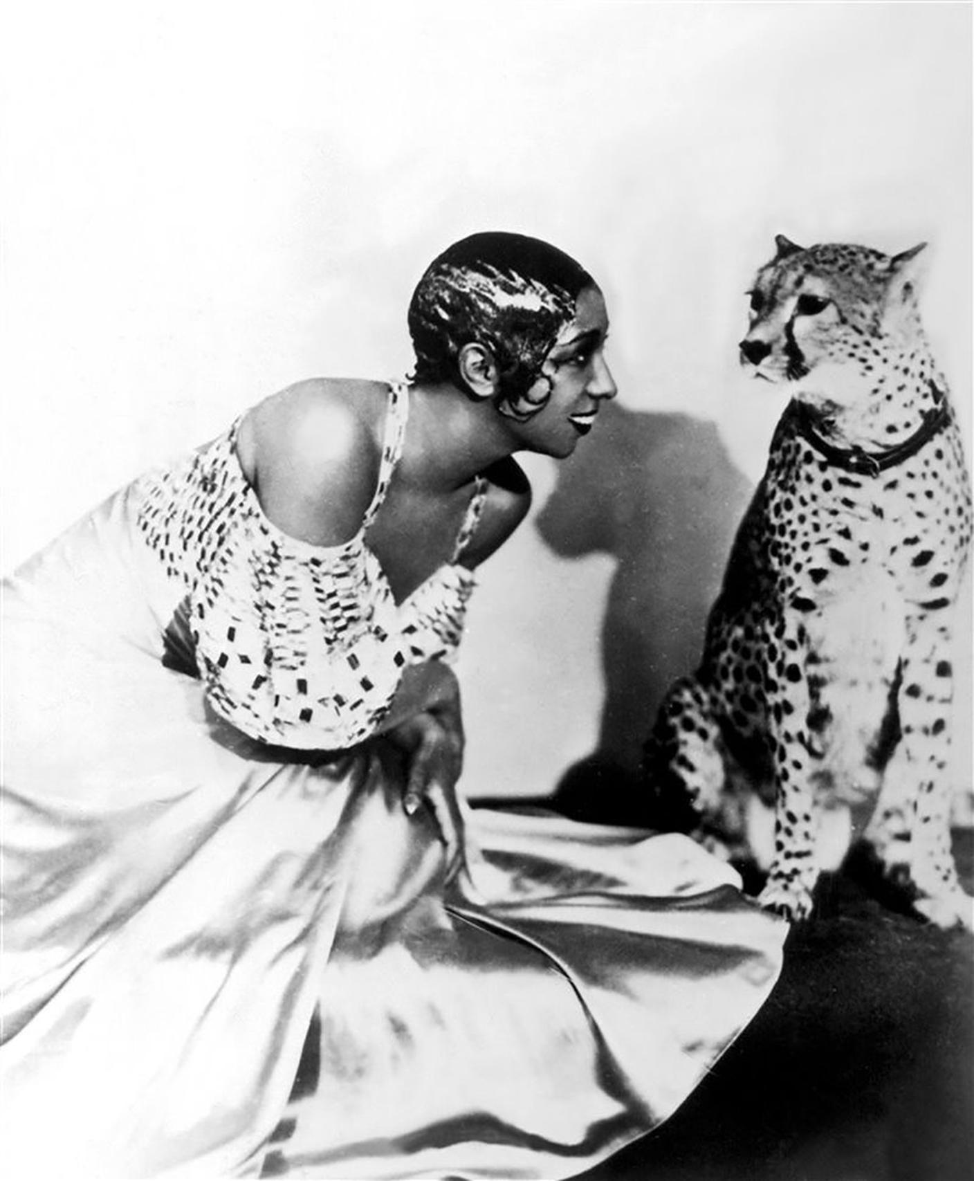 Josephine Baker e il suo ghepardo Chichita