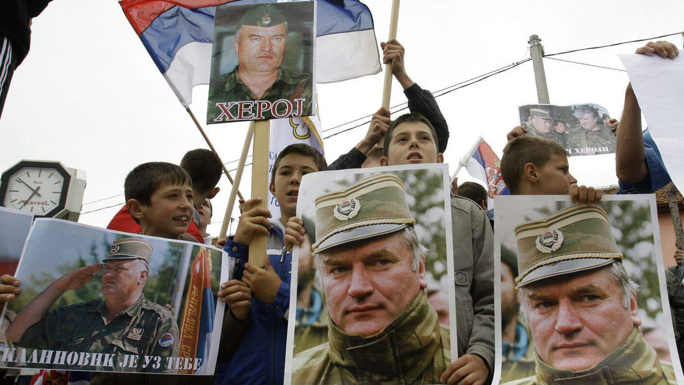 Manifestazione pro Mladic nella Bosnia Serba