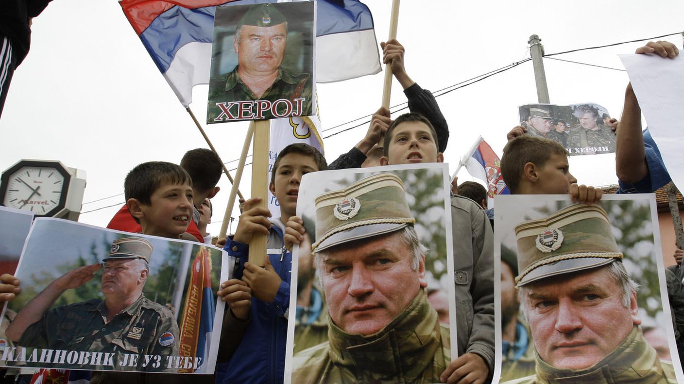 Manifestazione pro Mladic nella Bosnia Serba