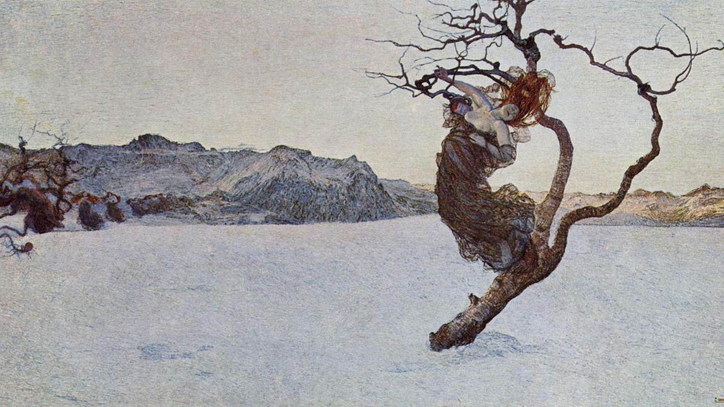 Giovanni Segantini Le cattive madri 1894 (per Valtellina e Grigioni romanzati) Museo del Belvedere, Vienna.jpg