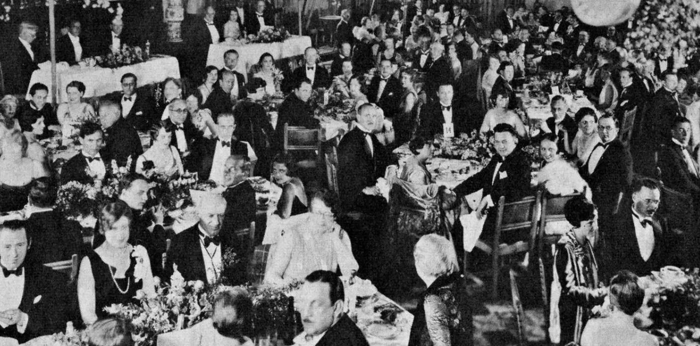 Primo banchetto, 16 maggio 1929, Roosevelt Hotel