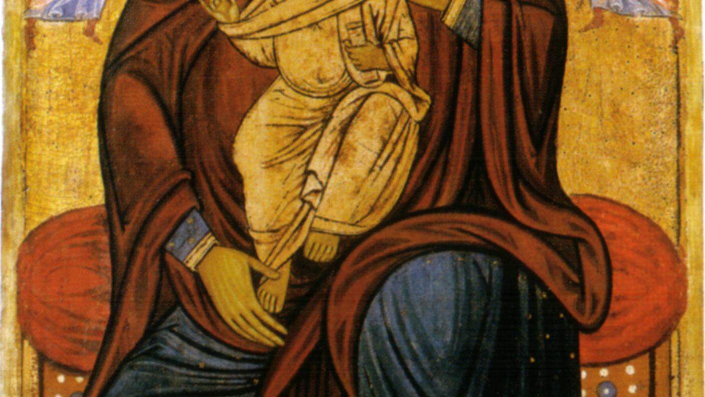 Maestro del bigallo, Madonna col Bambino e due angeli, 1230
