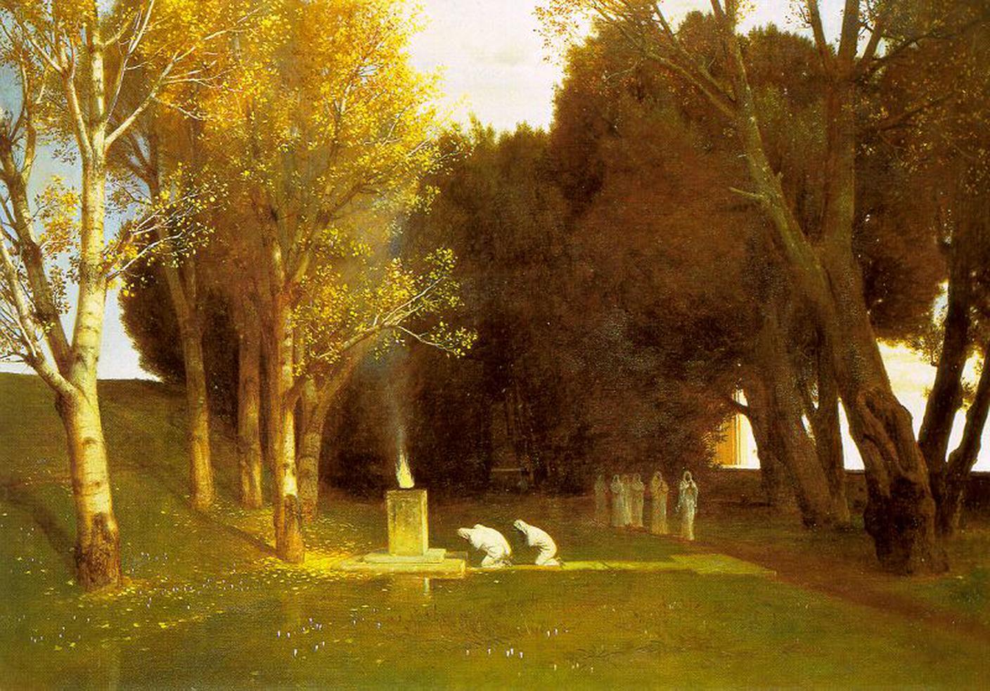 Arnold Böcklin, Il bosco sacro, 1882