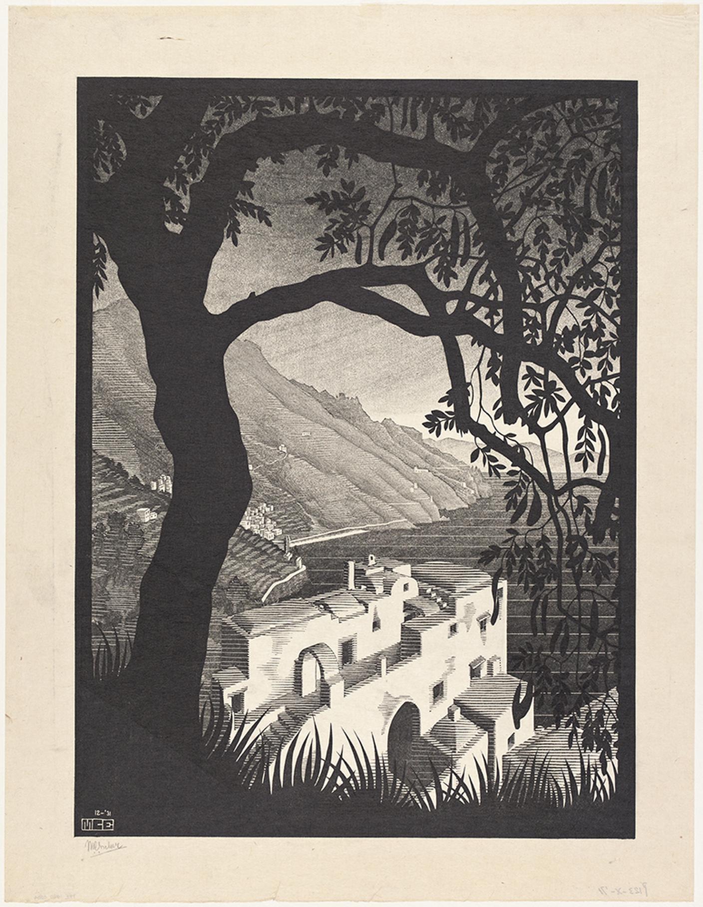M.C. Escher, Costiera amalfitana, 1931