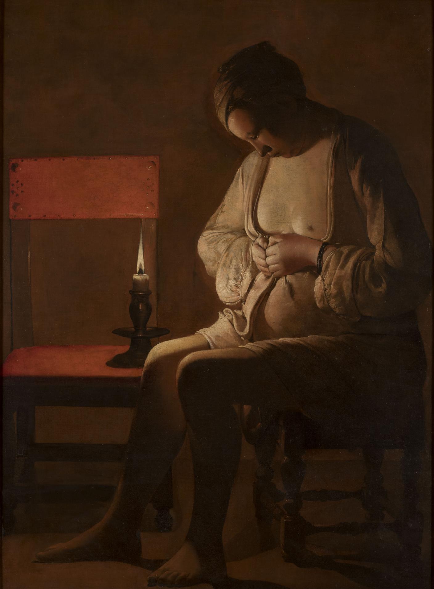 Georges de La Tour (1593-1652)La Femme à la puce, ca 1632-1635