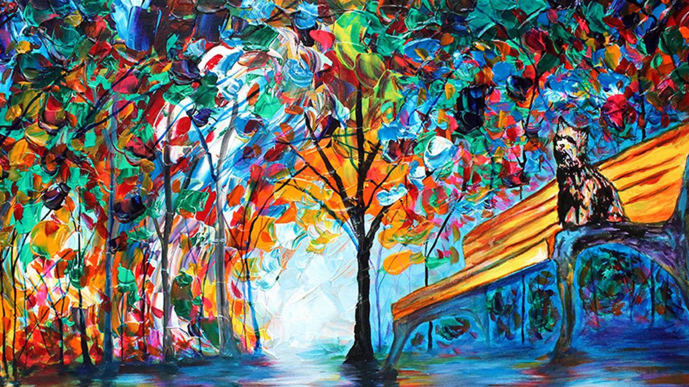 “Park Dreams”, dipinto originale dell'artista non vedente John Bramblitt