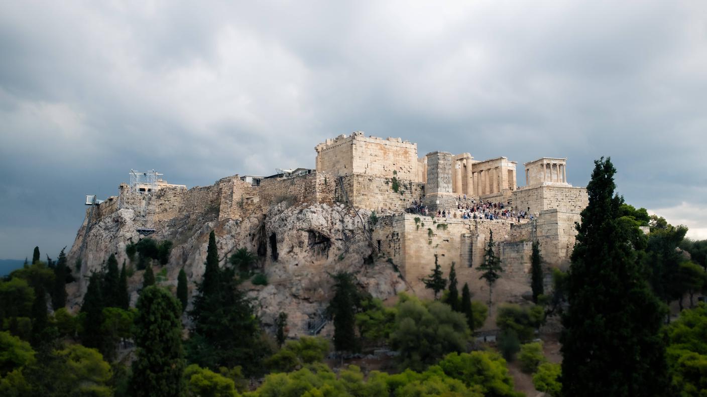 Vista dell'Acropoli dell'Atene antica