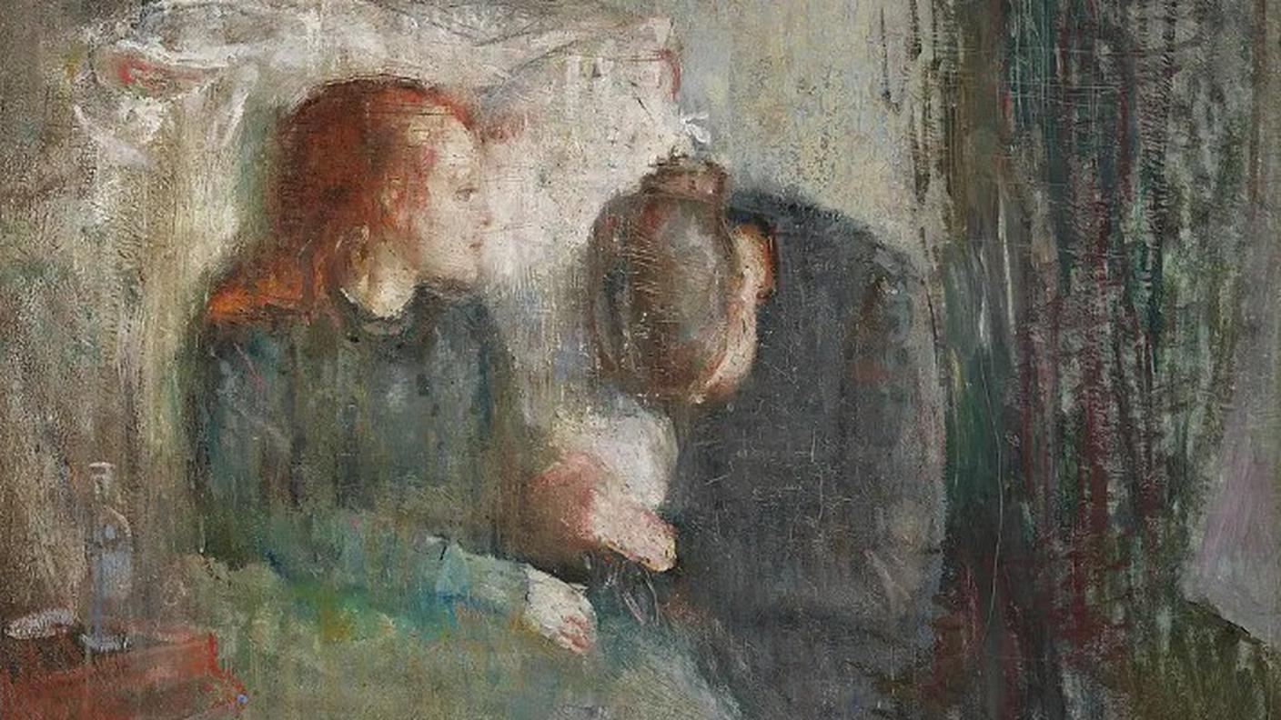 Edvard Munch, Bambina malata (1885-1886; olio su tela, 120 x 118,5 cm; Oslo, Nasjonalmuseet)