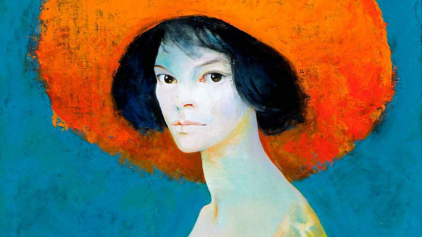 Leonor Fini, Autoportrait au chapeau rouge, 1968. Museo Revoltella, Galleria d'arte moderna, Trieste