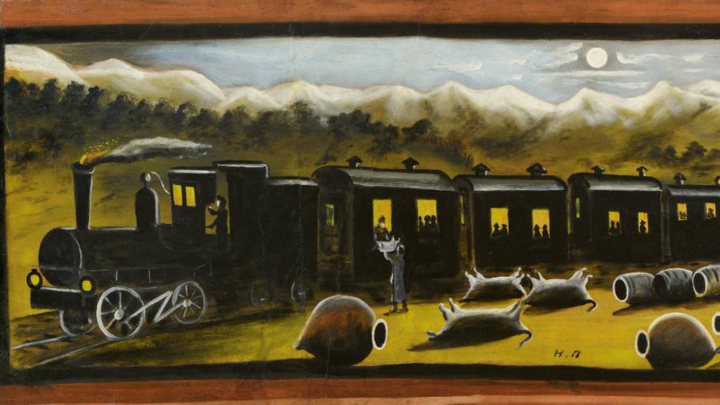 Niko Pirosmani, The Kakhetian Train, The Collection of Shalva Amiranashvili Museum of Fine Arts of Georgia, Georgian National Museum, Tbilisi 