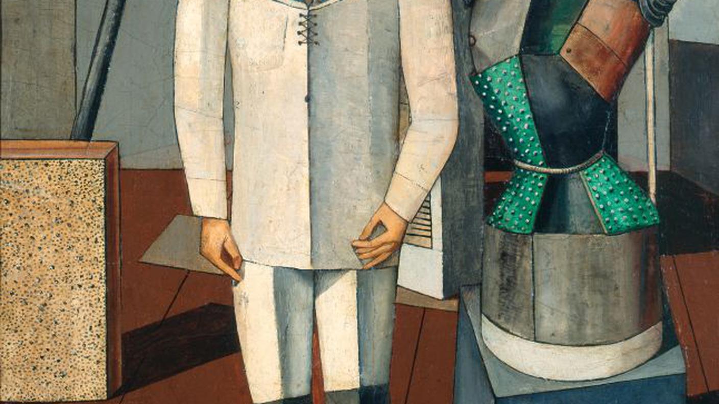 Carlo Carrà, Madre e figlio (Natura morta con manichini), 1917. Grande Brera – Palazzo Citterio, Milano