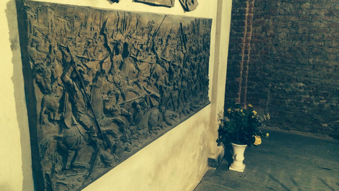 Dettaglio del bassorilievo della battaglia 