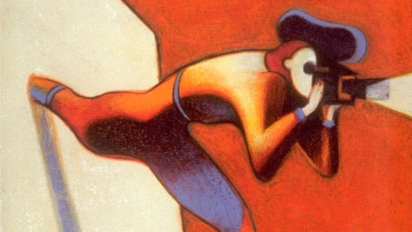 Una delle immagini "cinematografiche" più famose di Mattotti, la locandina di Cannes 2000