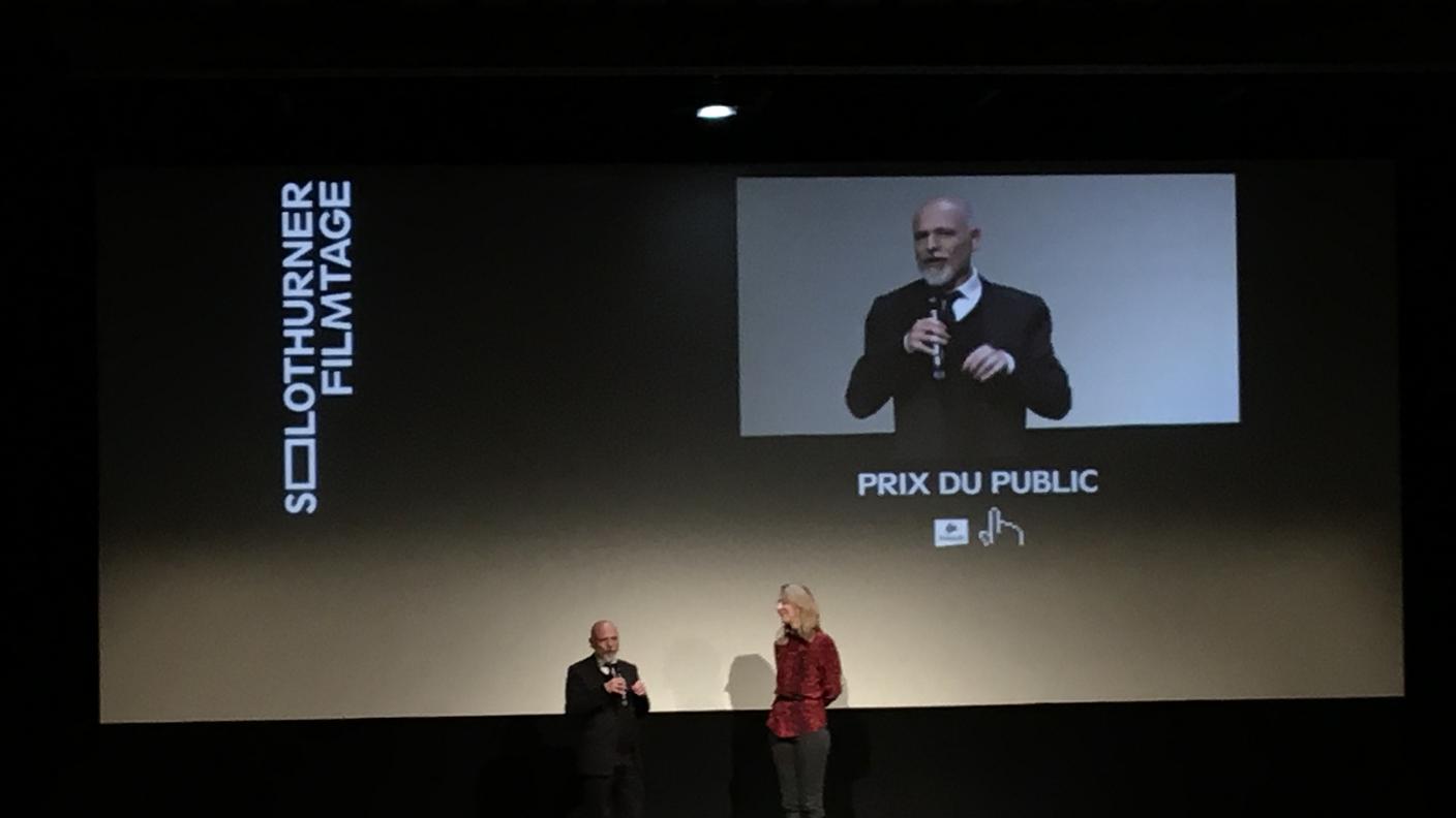 Stefano Knuchel sul palco di Soletta