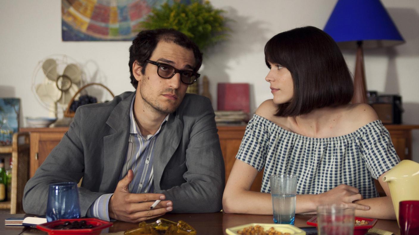 Godard e moglie in una scena del film