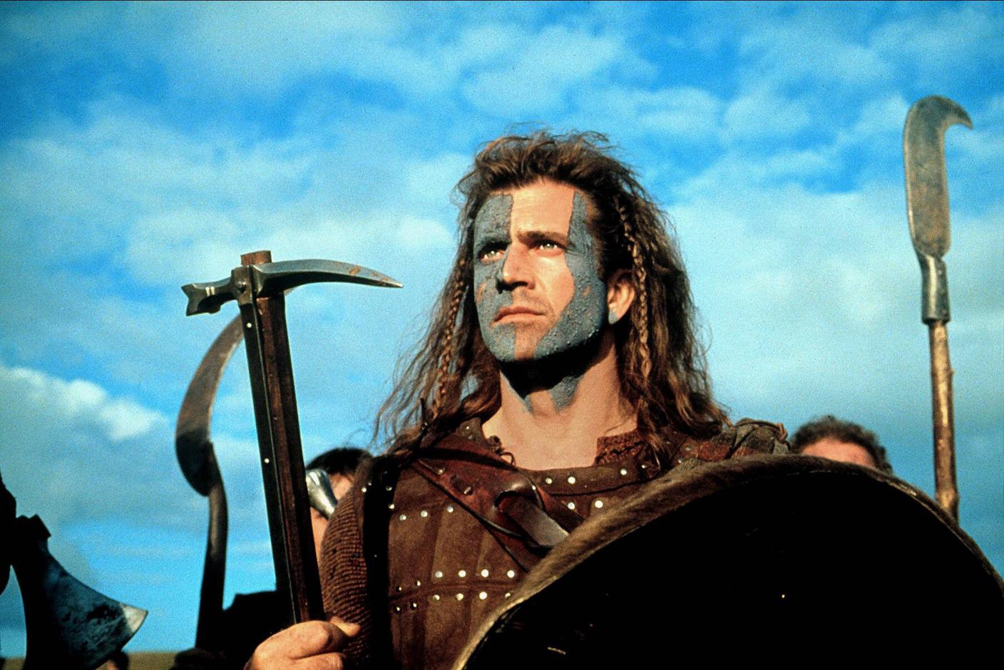 Mel Gibson in Braveheart, 1995