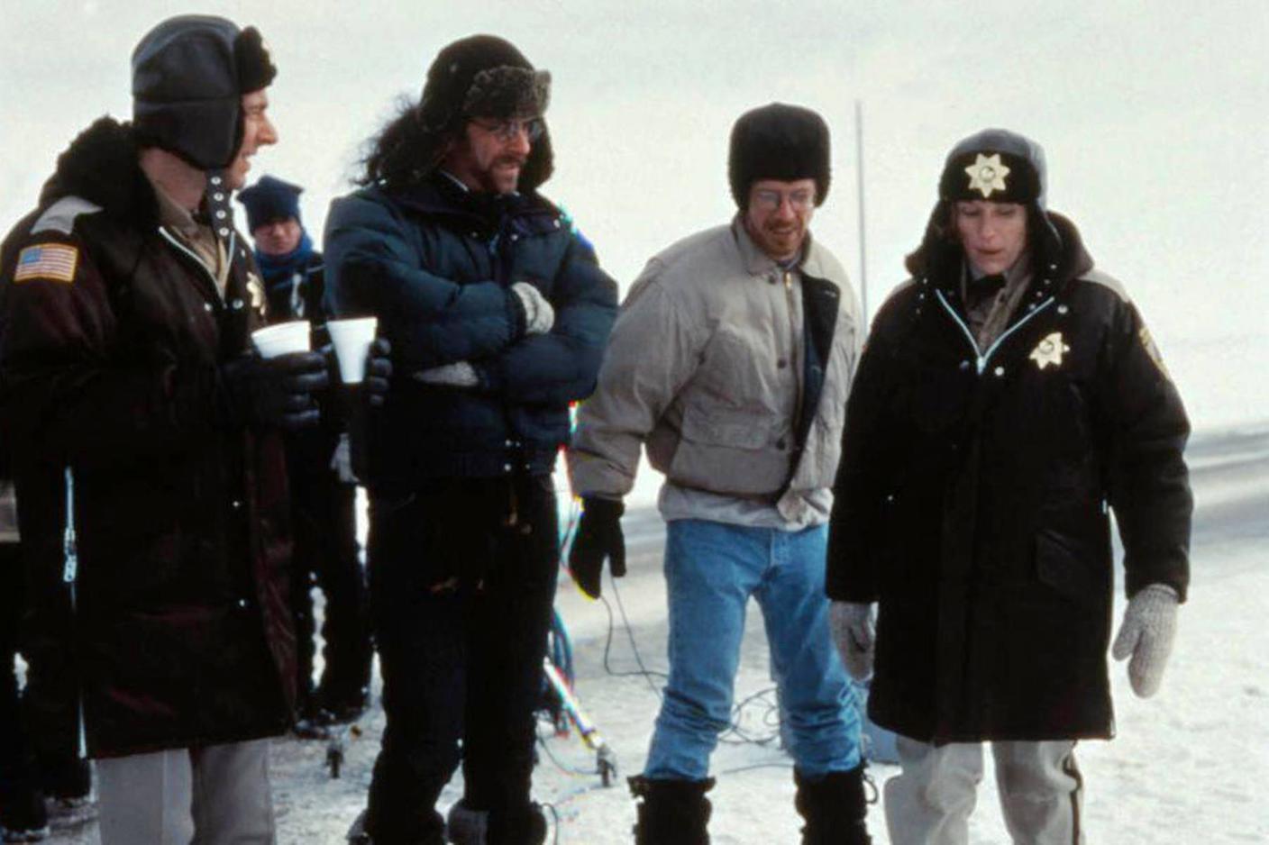 Joel e Ethan Coen sul set di Fargo, 1996
