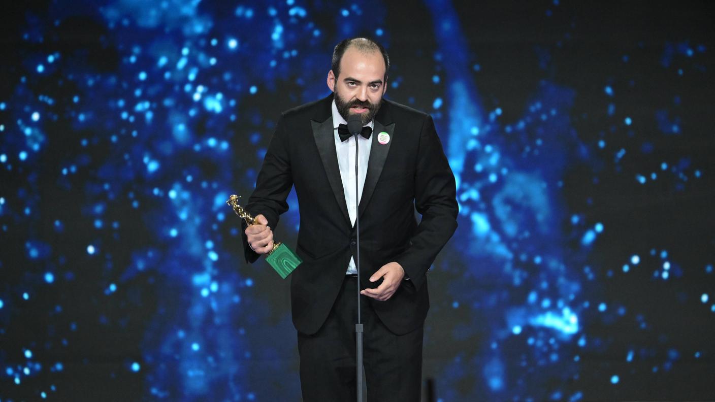 Francesco Sossai con il David di Donatello a Roma, 2026