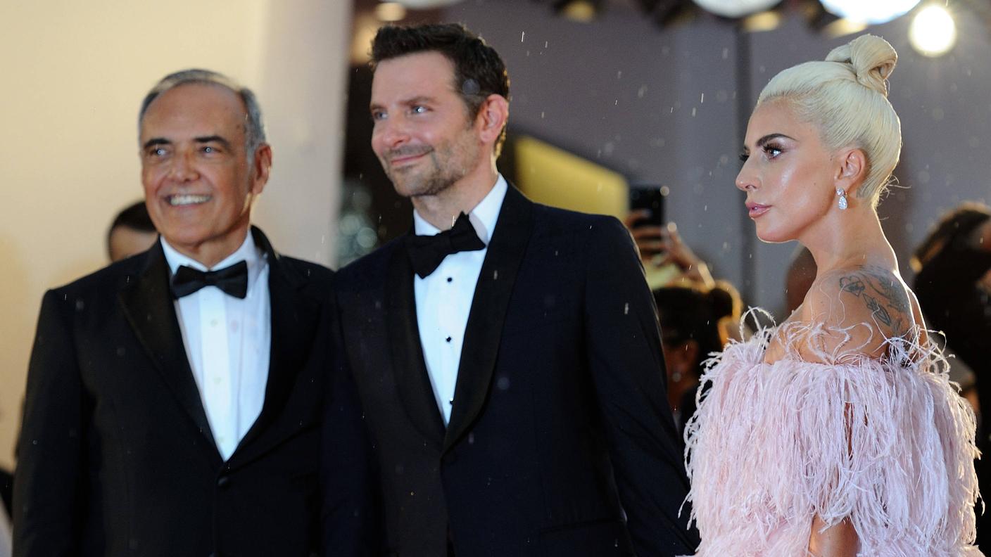 Alberto Barbera con Bradley Cooper e Lady Gaga, 2018