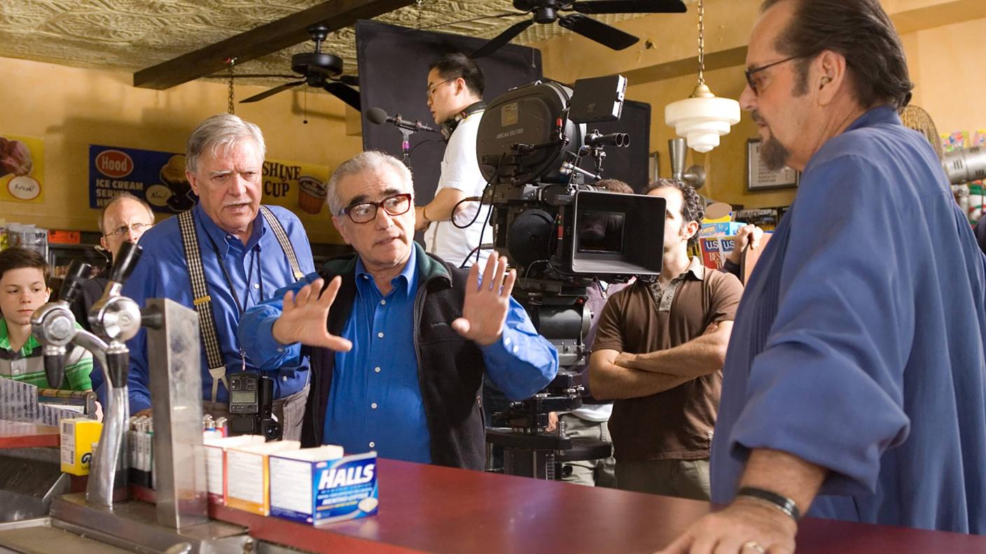 Scorsese e Jack Nicholson sul set di "The Departed", 2006