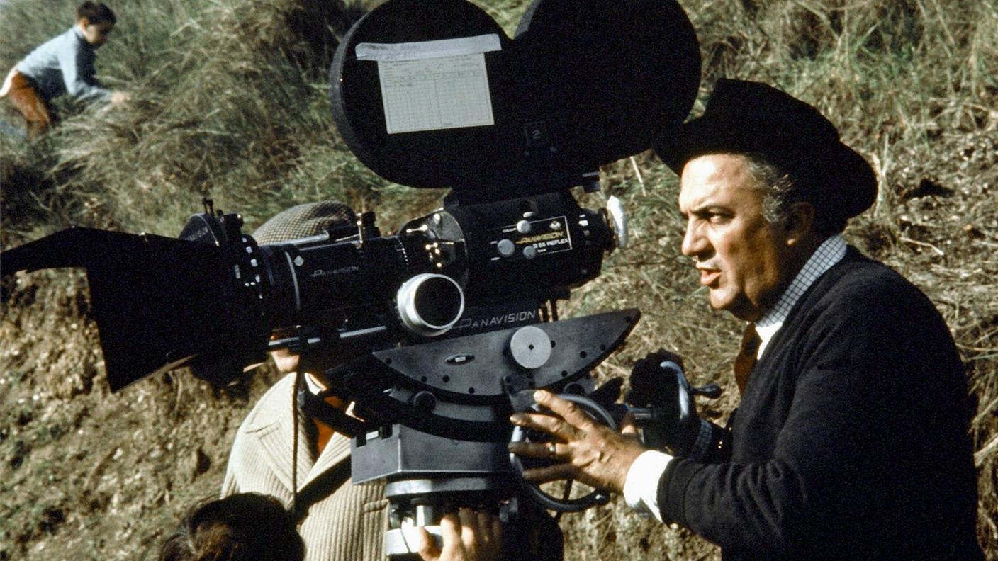 Fellini sul set di Satyricon, 1969