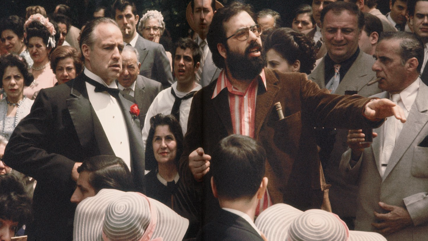 Coppola e Brando sul set