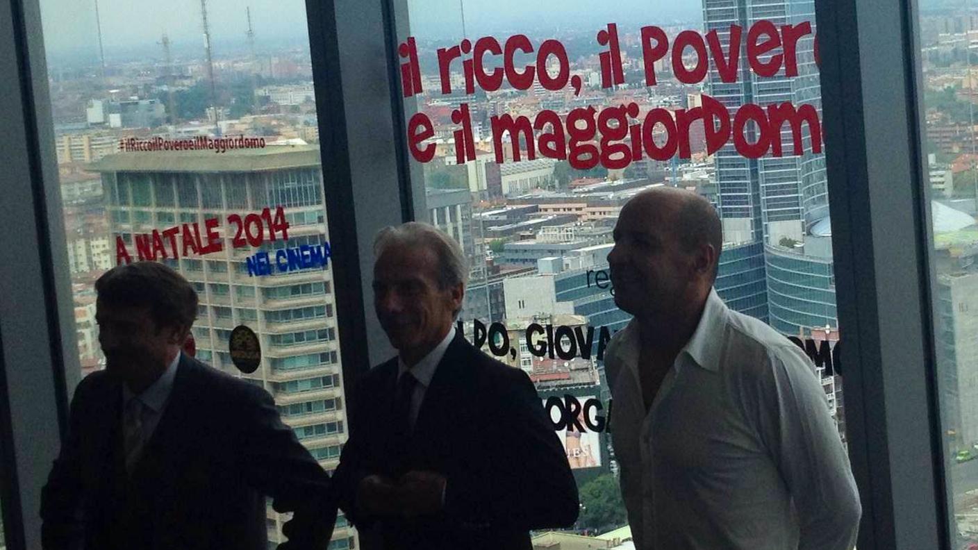 Il trio sul set