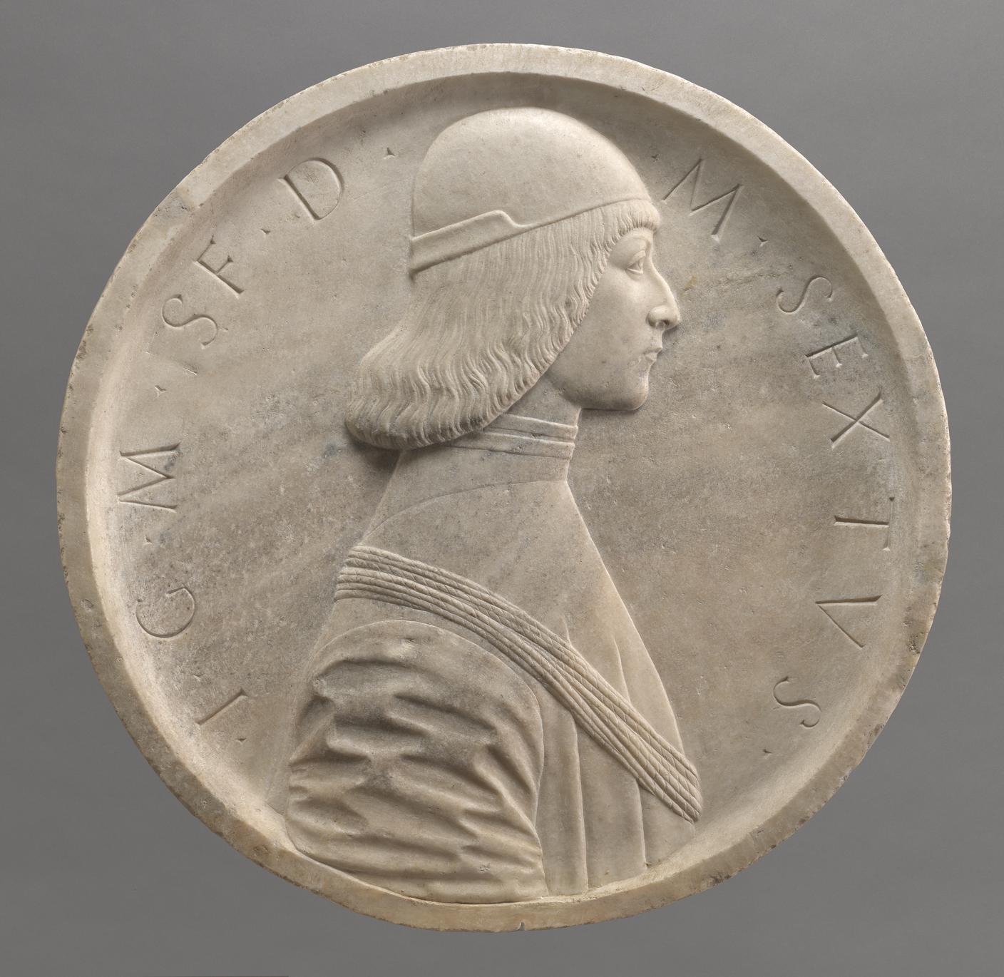 Gian Galeazzo Maria Sforza, duca di Milano, scolpito da Benedetto Briosco ad inizio 1490.