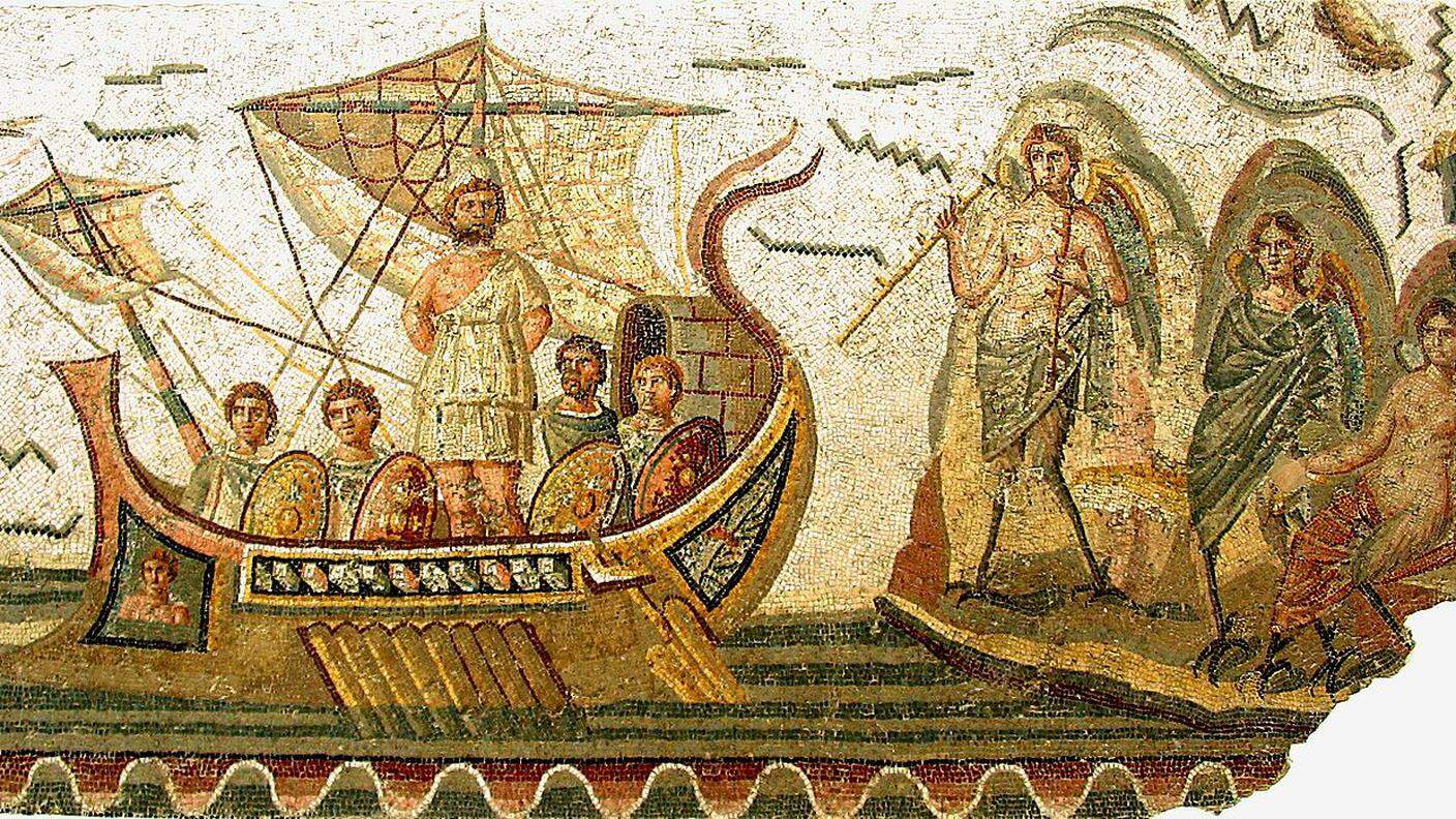 Mosaico Ulisse e le Sirene