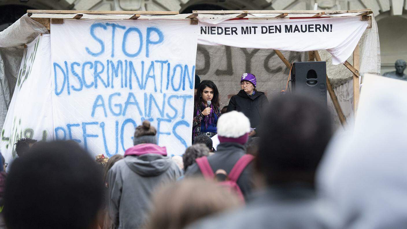Manifestazione Berna a sostegno dei rifugiati 