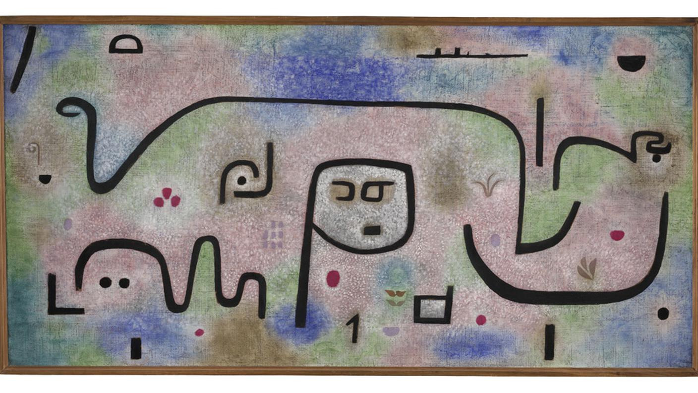 Paul Klee, Insula Dulcamara, 1938. Oil and coloured paste on paper on burlap.