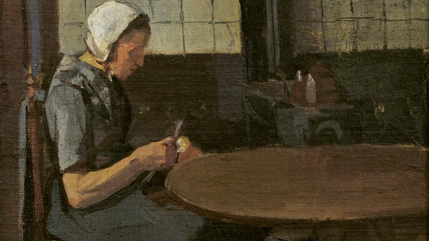 Piet Mondrian, Woman With Spindle, 1893–1896. Courtesy Pace Gallery