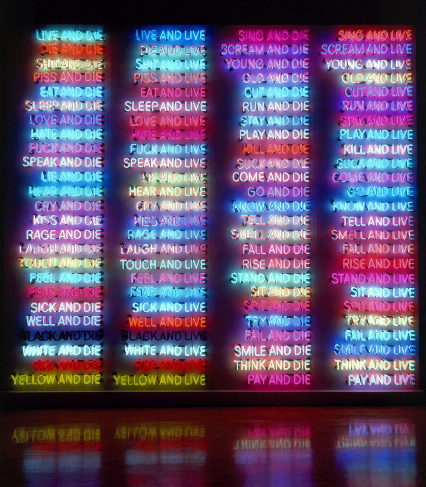 Bruce Nauman, One Hundred Live and Die, 1984. Collection Benesse House Museum, Naoshima 