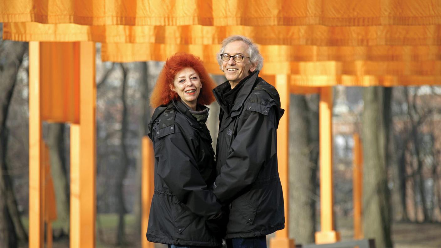 Christo and Jeanne-Claude at The Gates, New York City, February 2005 