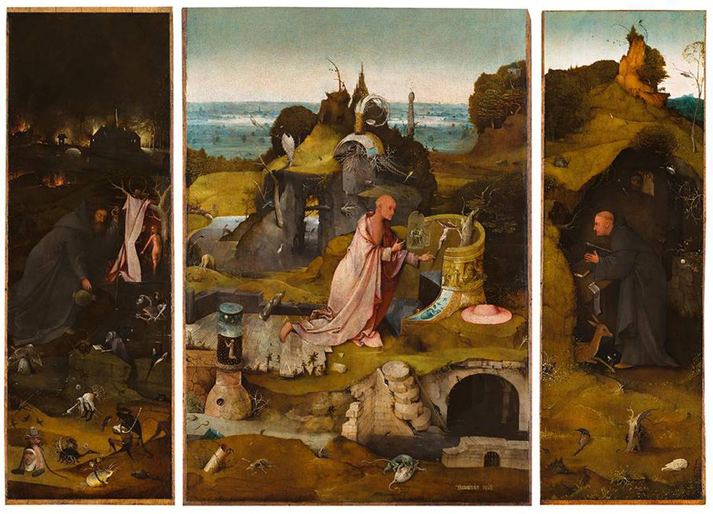 Hieronymus Bosch, Trittico dei Santi Eremiti, 1495-1505 circa. Venezia, Gallerie dell’Accademia