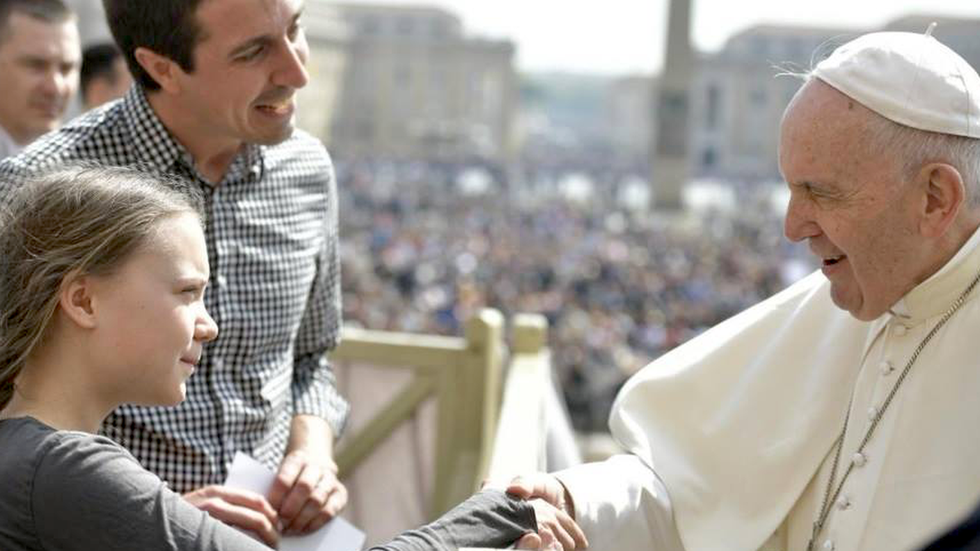 Greta Thunberg e Papa Francesco