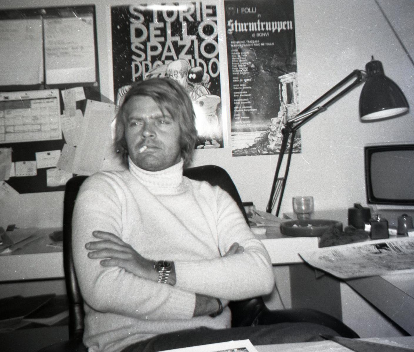 Bonvi nel suo studio