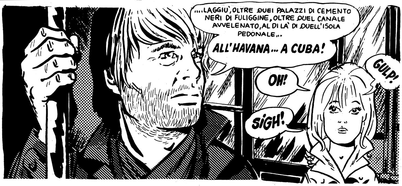 Lo sguardo sognante all’orizzonte, una sola meta per il suo tram: Cuba, L’Avana, la libertà