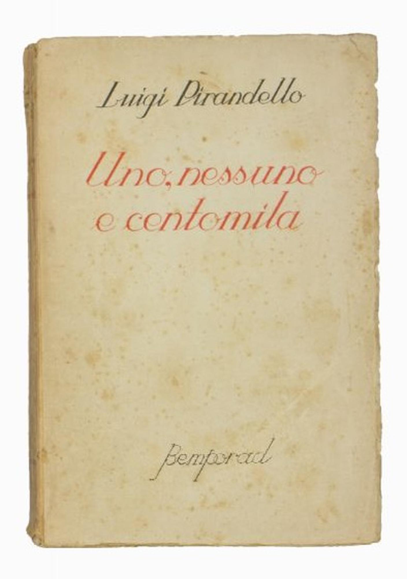 La prima edizione di "Uno, Nessuno e Centomila" (Bemporad)