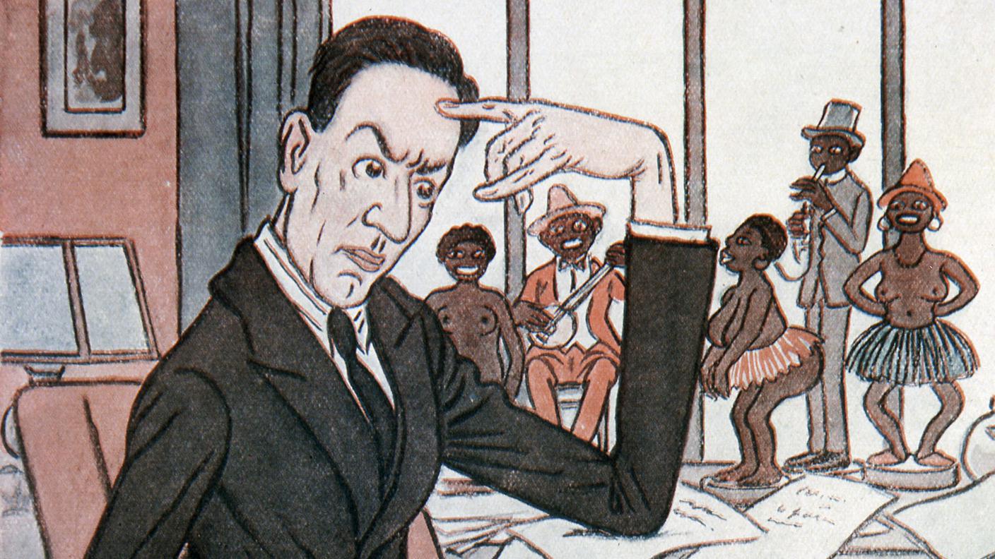Paul Morand in un'illustrazione di Adrien Barrere, 1927