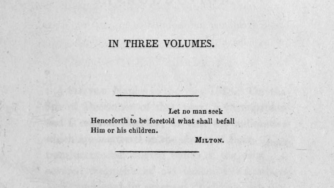 Prima edizione di "The Last Man", 1826