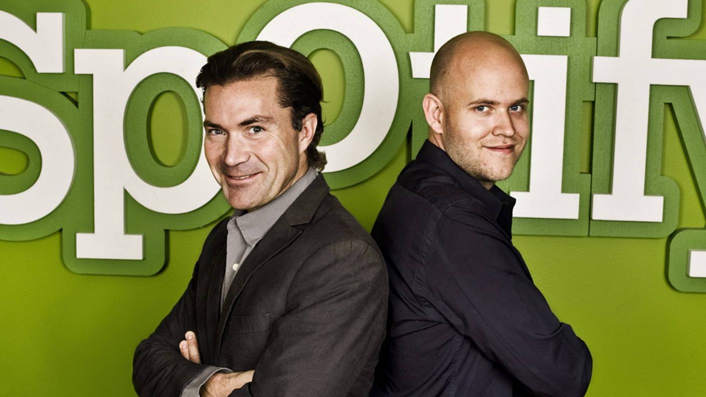 I fondatori Martin Lorentzon e Daniel Ek a inizio avventura