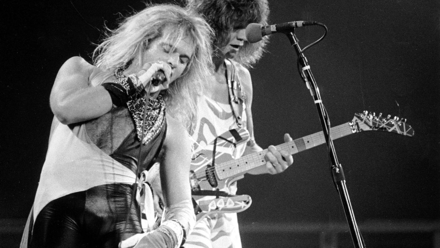David Lee Roth ed Eddie Van Halen, durante uno show del 1982