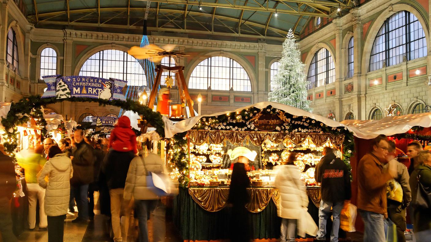 Mercatino di Natale alla stazione di Zurigo