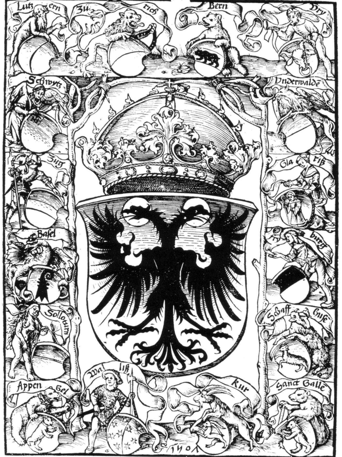 Frontespizio della Schweizer Chronik di P. Etterlin (1507)