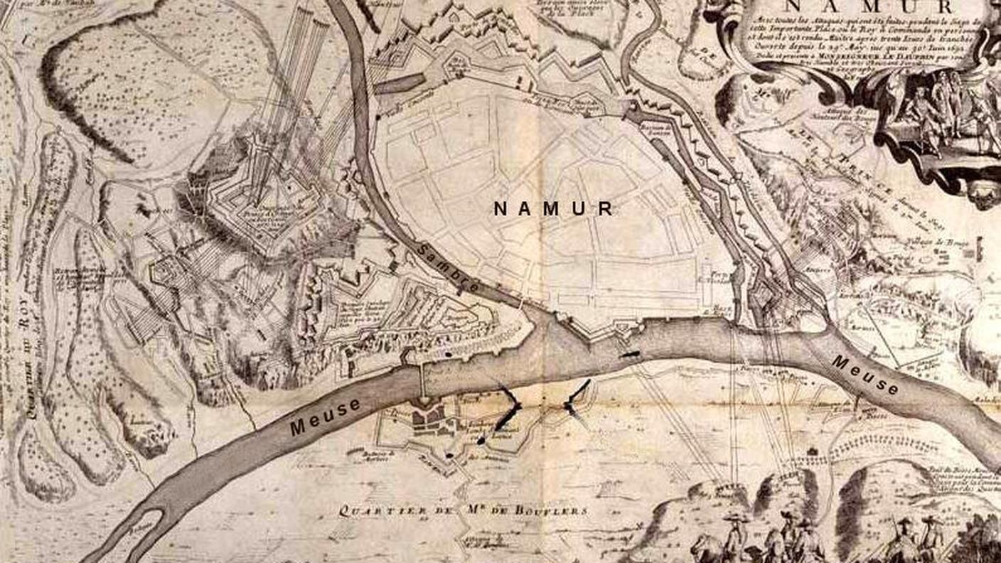 Pianta dell'assedio di Namur nel 1692