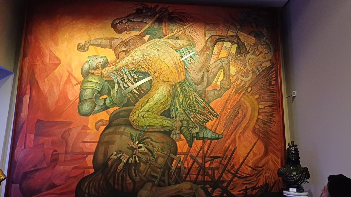 Jorge González Camarena, Fusione di due culture, 1963. Museo Nacional de Historia, Città del Messico.
